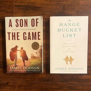 Golf Book Set - A Son of the Game & The Range Bucket List both by James Dodson